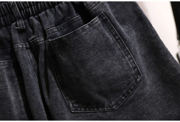 Plus size women's loose summer new Korean version of thin denim wide-leg shorts