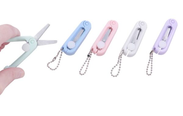 Mini Folding Safety Scissors Keychain